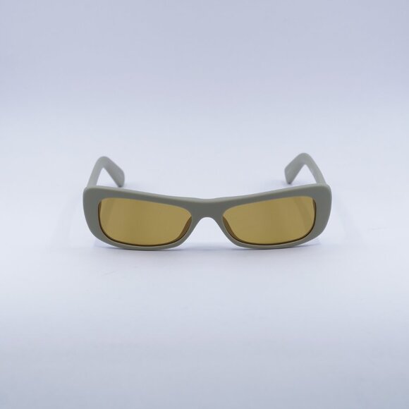 Jacquemus CAPRI JAC/55 C7 Sunglasses Cream Rectangle Frame, Amber Lenses main image 6